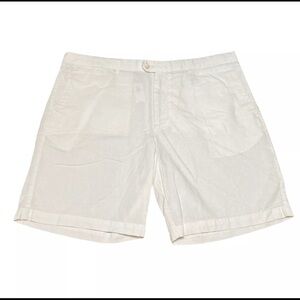 Banana Republic Linen Blend Shorts Men’s 38 White Slim Fit Chino Preppy